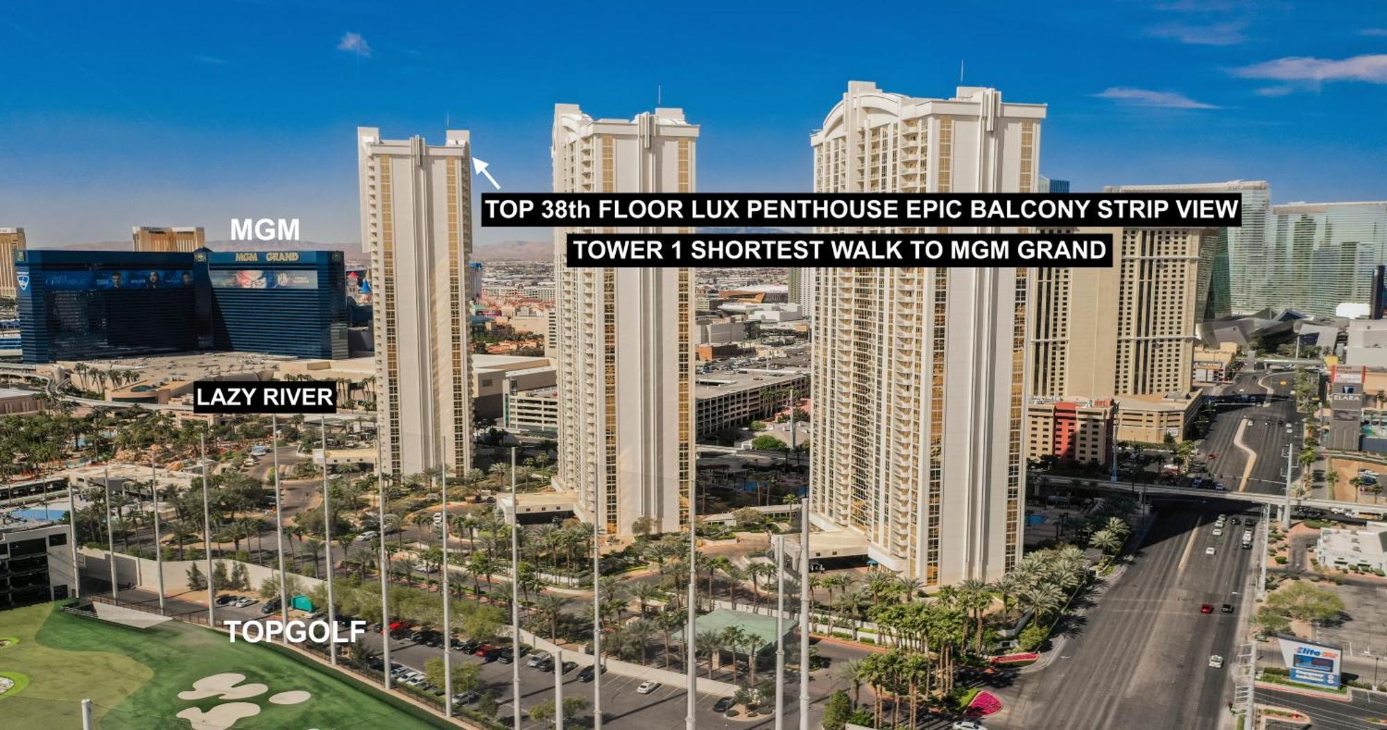 Signature Mgm Top 38Th Floor Penthouse Lux+ Best Balony Strip View Suite + No Resort Fee Las Vegas Exterior photo